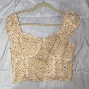 Yellow Daisy Bustier Top